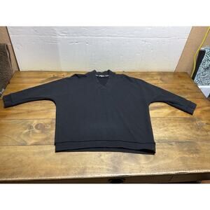 KENZO Paris Women’s V-Neck Spellout Cotton Sweatshirt Size Large